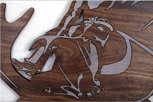 The Monkey On A Beetle Was Made Out Of Dark Walnut, - Indian Elephant (640x640), Png Download