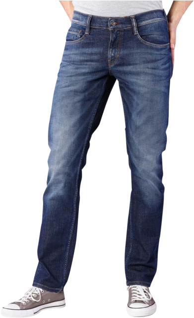 Mustang Oregon Tapered Crinkle Dark Rinse - 7 For All Mankind Women's Dojo Jeans (490x653), Png Download