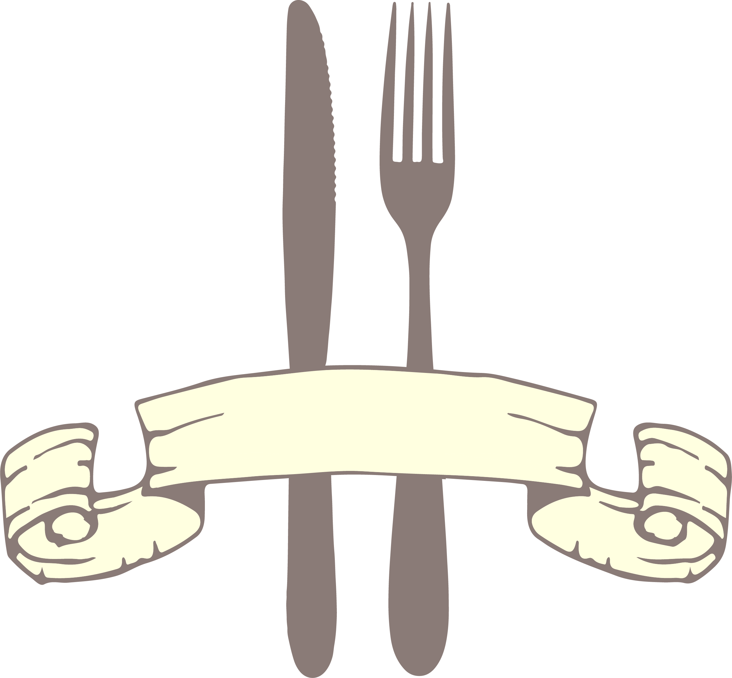 Picture Black And White Library European Cuisine Yellow - Fork (2501x2318), Png Download