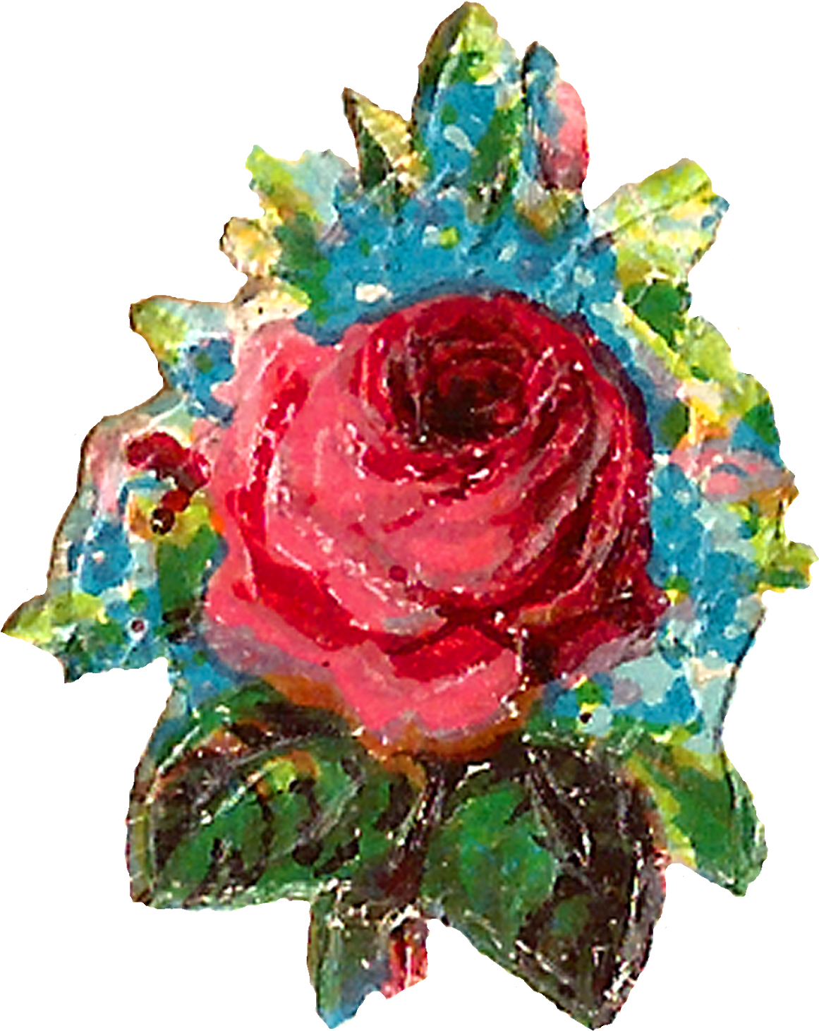 The First Pink Rose Clip Art Is Of A Single Flower - Garden Roses (1352x1600), Png Download