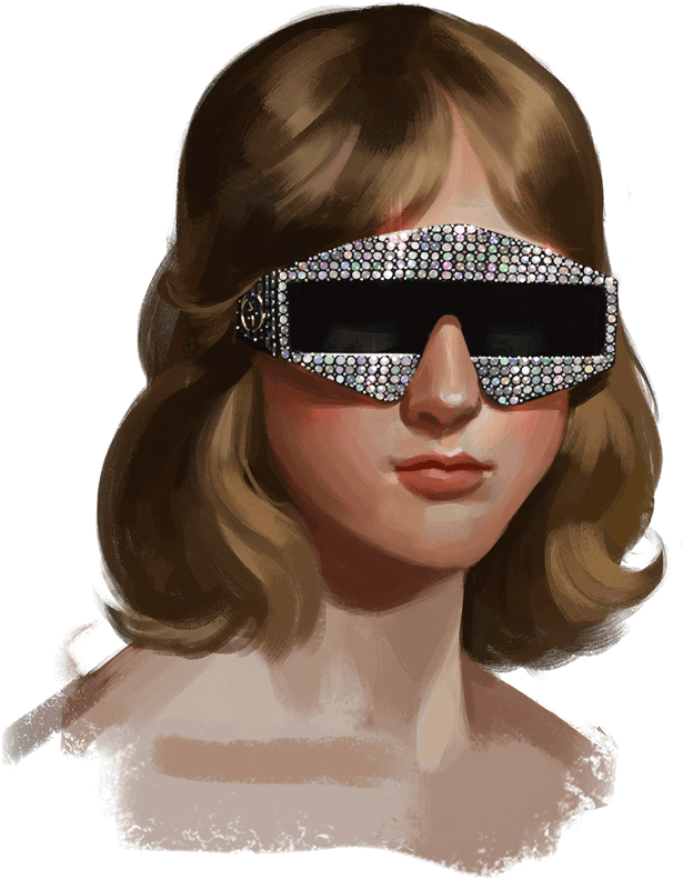Ignasi Monreal Planehunters, 2018 Acrylic On Photoshop - Gucci Glasses Campaign 2018 (650x906), Png Download
