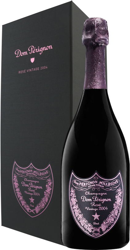 Dom Perignon Rose 2004 Gift Boxed - Glass Bottle (900x900), Png Download