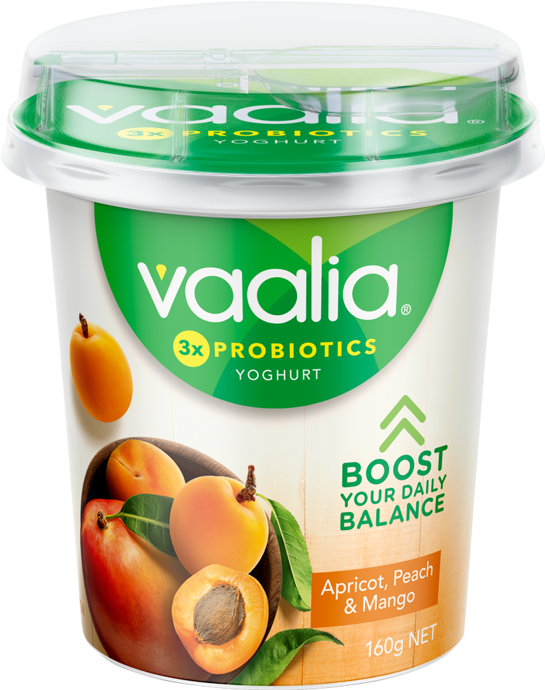 Vaalia Low Fat Apricot, Mango, Peach 160g - Vaalia Low Fat French Vanilla 900g (1510x1117), Png Download