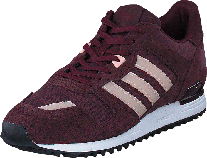 Adidas Originals Zx 700 W Maroon/haze Coral S17/night - Shoe (705x539), Png Download