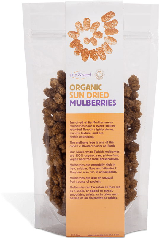 Organic Sun Dried Mulberries 200g - Fusilli (1000x1000), Png Download