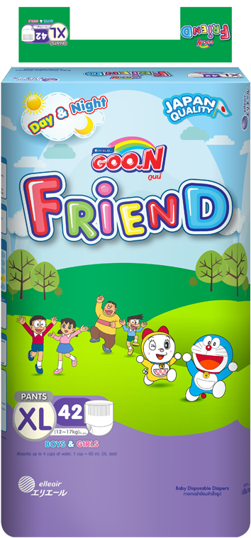 N Friends Pants Diaper (m58, L48, Xl42 - Tã Quần Goon Friend Xl (800x800), Png Download