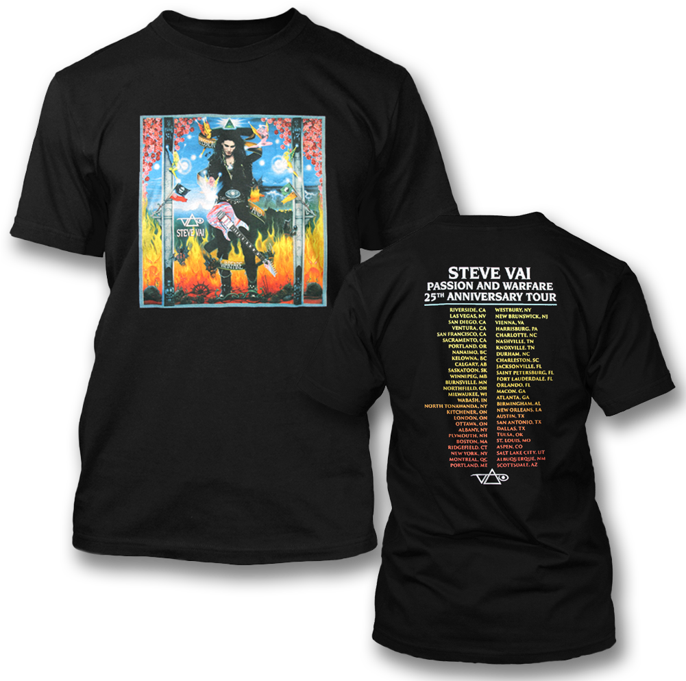 Passion And Warfare 25th Anniversary Tour T-shirt - Steve Vai Logo T Shirt (1000x1000), Png Download