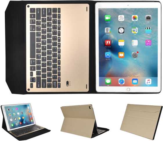 Apple Ipad Pro - Ipad Pro 12.9 Hülle Mit Tastatur Gold (600x600), Png Download