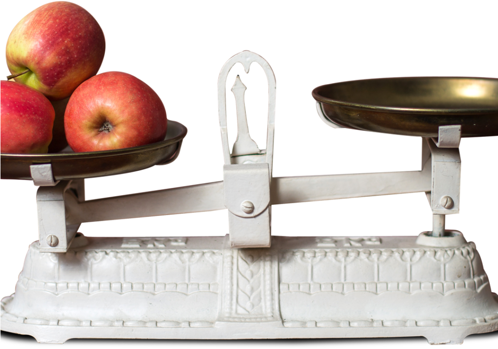 Weight Scale And Apple Png Image - Dibujo De Balanza De Verduras (1024x768), Png Download