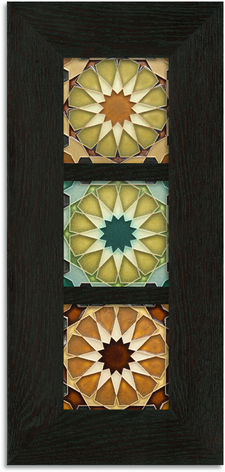 Alhambra Framed Tile Set Ebony Oak Park - Stained Glass (1000x1000), Png Download