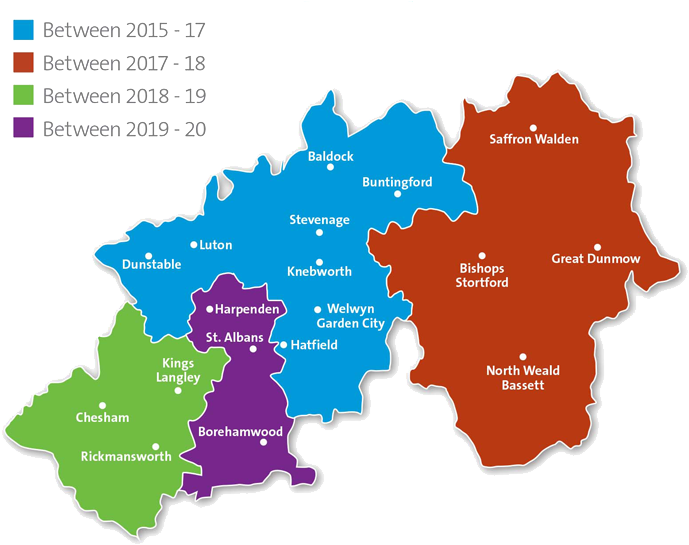 For An Indication Of When Your Property Is Due To Be - Map (701x551), Png Download