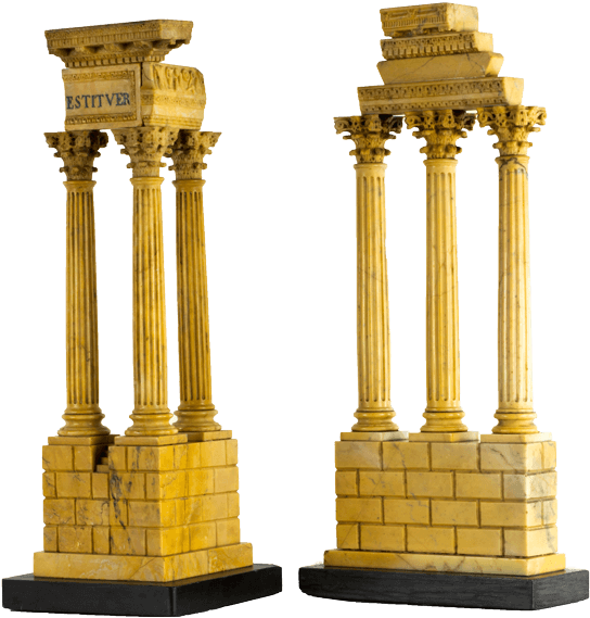 Temples Of Vespasian And Castor & Pollux, Rome - Column (577x600), Png Download