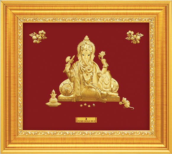 Pa7 Sukhakarta Ganesha - Picture Frame (580x795), Png Download