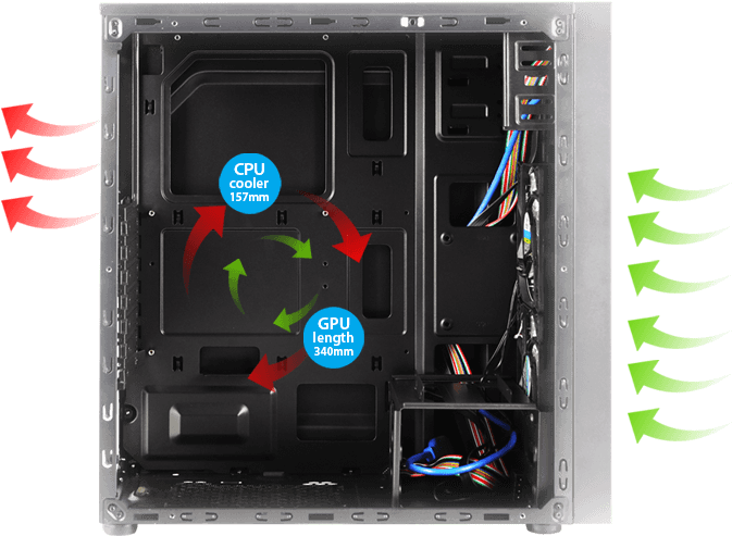 Zebronics Premium Gaming Cabinet Coal - Zebronics Coal (680x770), Png Download