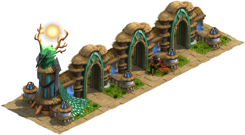 Sun Temple Complex Produces Coins - Elvenar Harvest Festival (871x562), Png Download