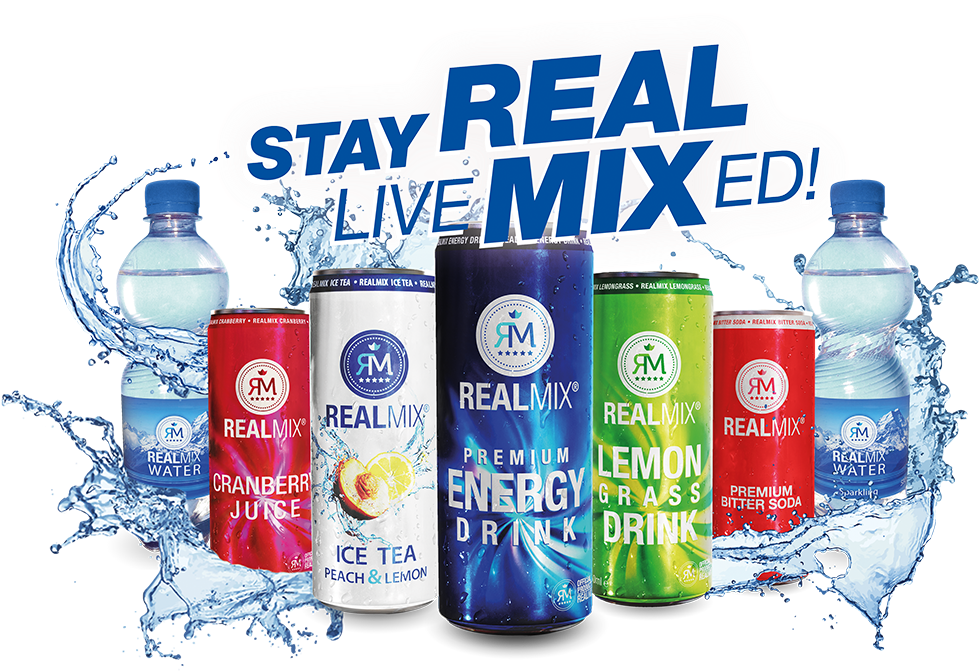 Real Mix Energy Drink (1600x700), Png Download