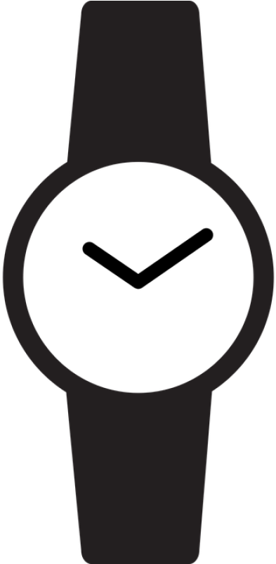 Watch Icon Wrist Free Vector Graphic On Pixabay - Analog Watch (400x800), Png Download