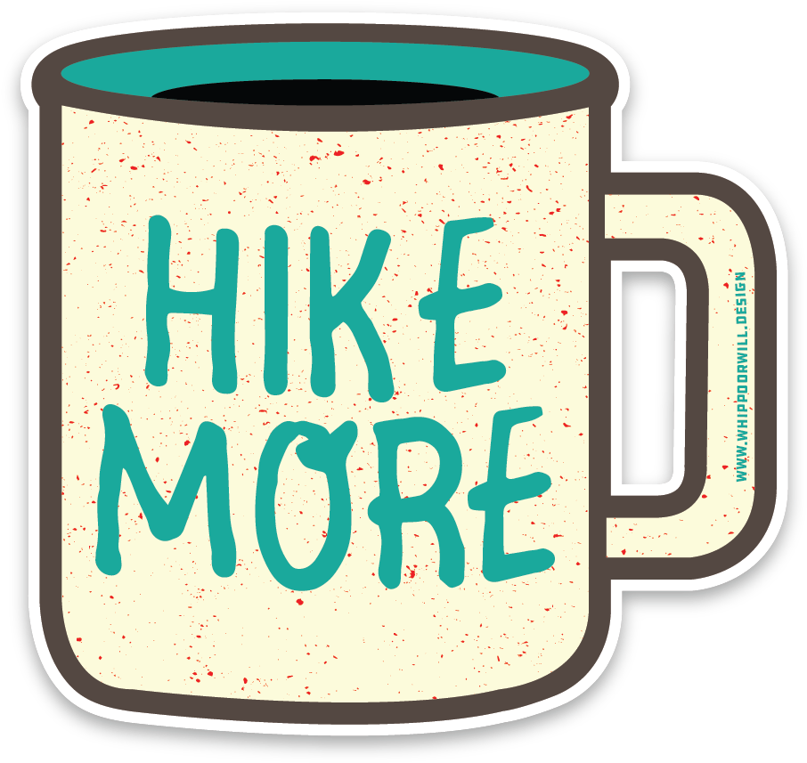 Hike More Mug Sticker (1201x1200), Png Download