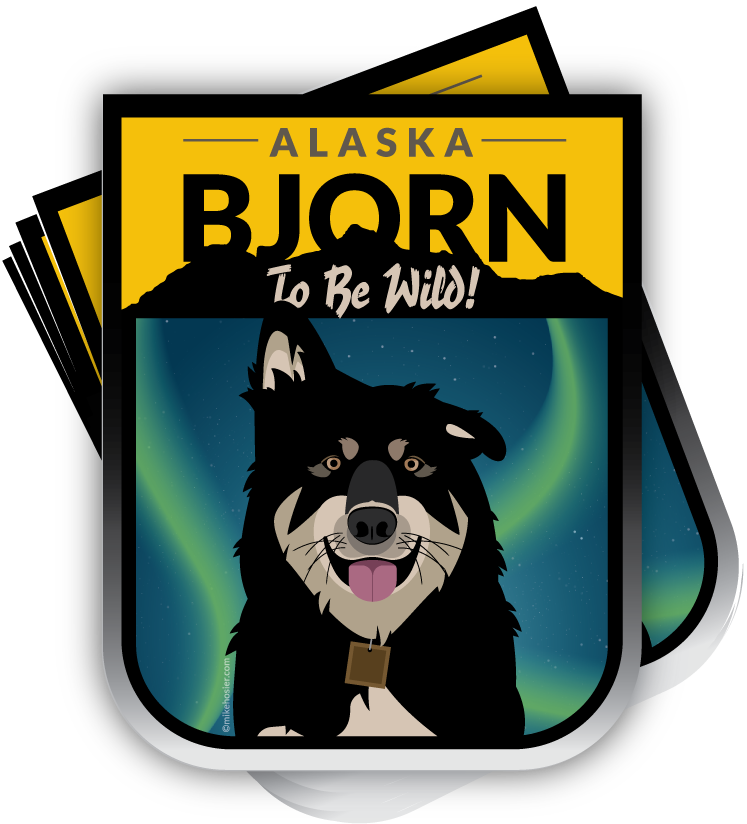 Best Friends Bjorn Alaska Adventure Dog Stickers, Tim - Companion Dog (800x855), Png Download