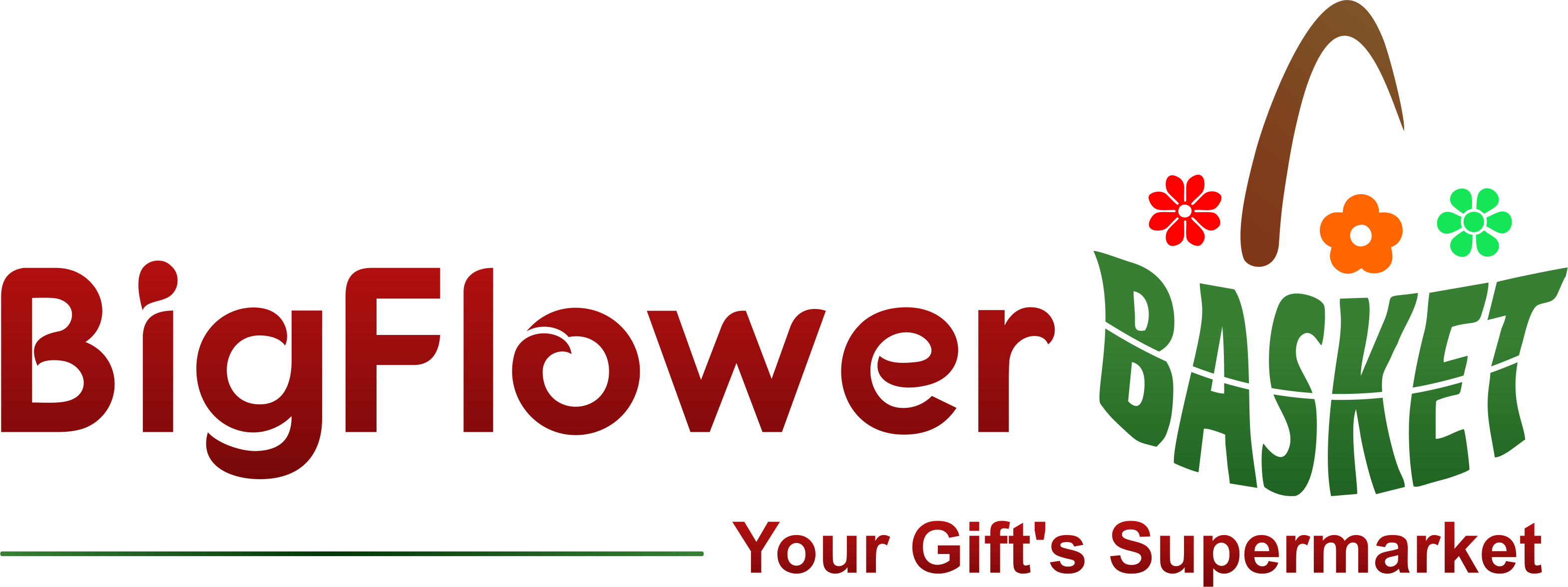 Big Flower Basket - Graphic Design (3140x1176), Png Download