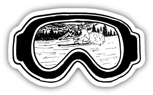 Ski Goggles Sticker - Illustration (600x600), Png Download