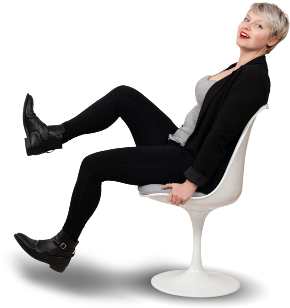 Mariah Saarinen Chair - Sitting (1000x664), Png Download
