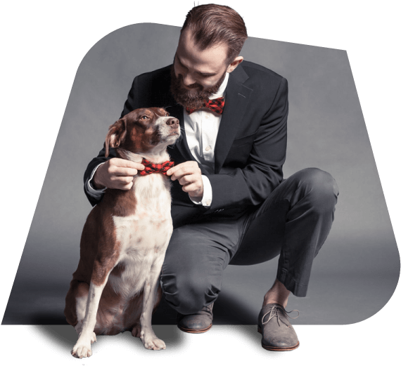 Jake And Roscoe - Companion Dog (580x530), Png Download