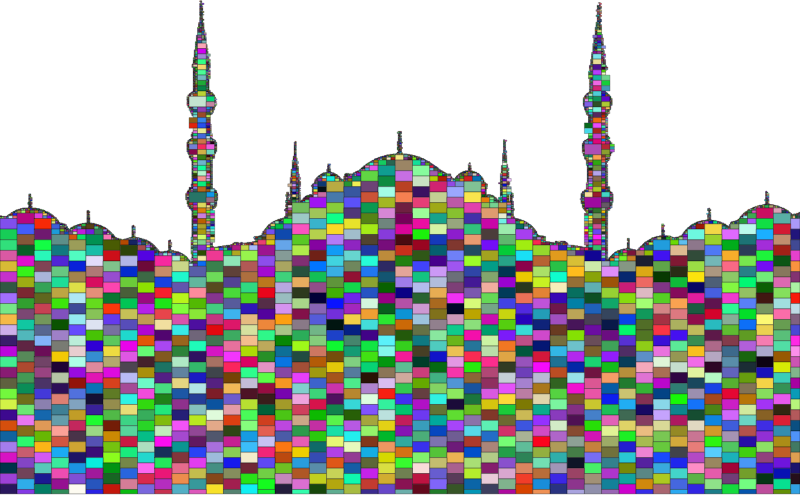 Download Mosque With Minarets Mosaic Mosque Full Size Png Image Pngkit
