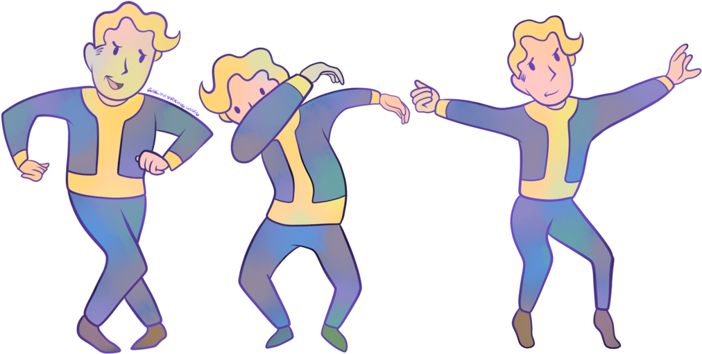 View Samegoogleiqdbsaucenao Vault Boy Dance By Jessdel-da6ai33 - Dabbing Vault Boy Gif (1024x519), Png Download