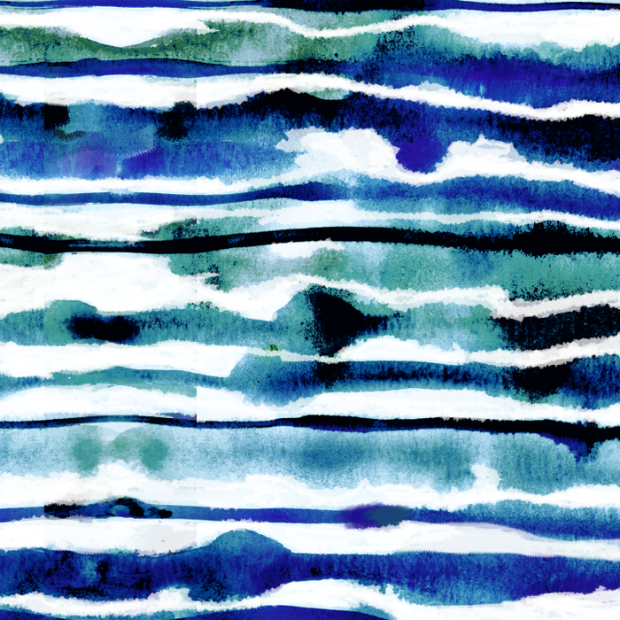 Blue Watercolor Stripe On Paper In Blues And Aquas - Watercolor Paint (700x700), Png Download