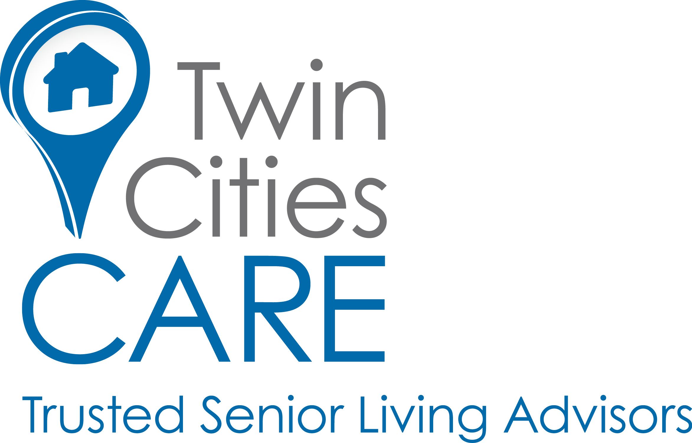 Twin Cities Care Logo Vertical Solid - Graphic Design (2345x1501), Png Download