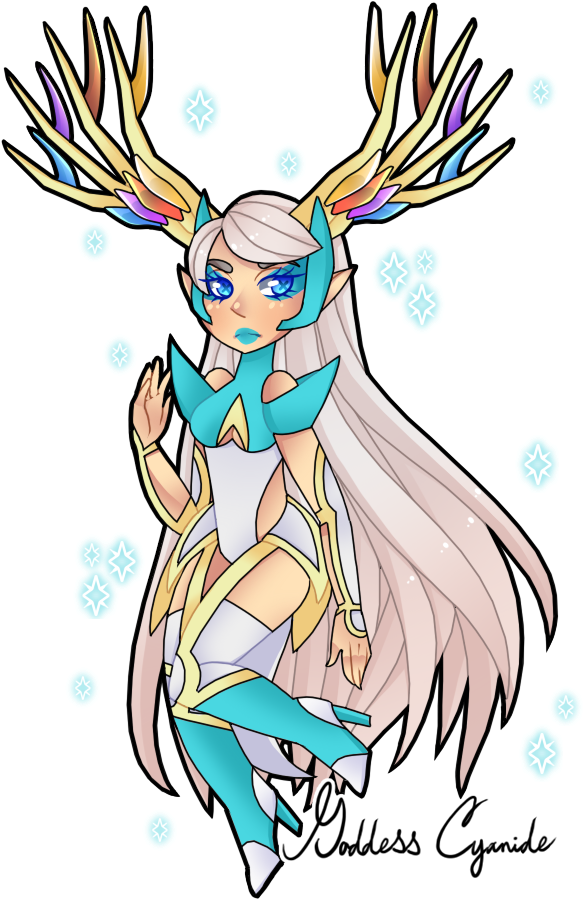 The Shiny Event Xerneas Is So Beautiful I Had To Gijinka - Xerneas Gijinka (752x907), Png Download