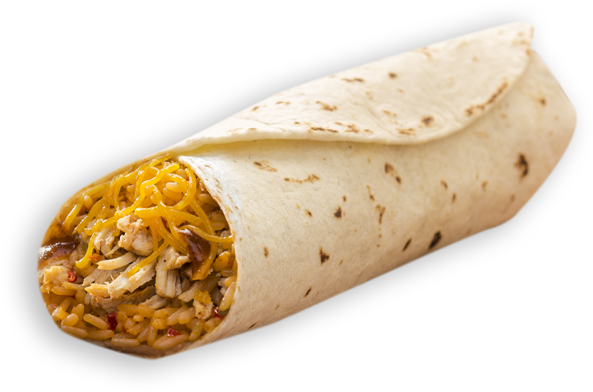 Chicken Burrito - Sandwich Wrap (750x480), Png Download