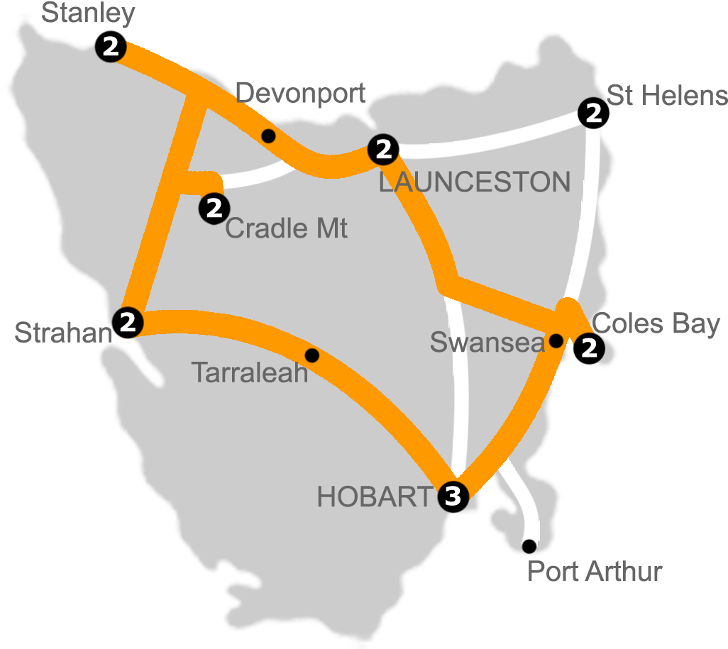 12 Night Stanley Loop Tasmania Holiday Packages Deal - Risdon Cove Tasmania Map (1170x1018), Png Download