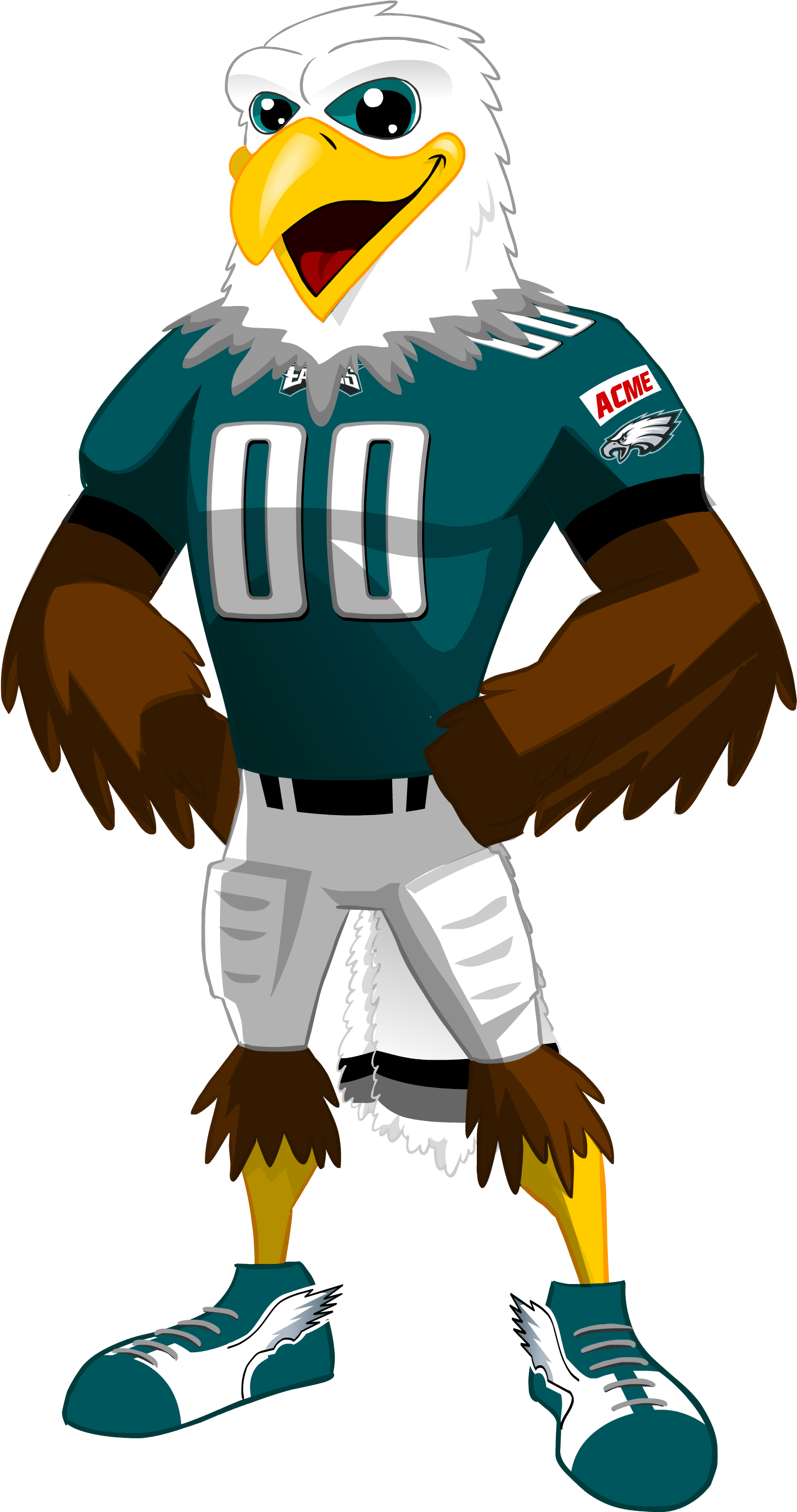 Philadelphia Eagles Clipart Png - Philadelphia Eagles Mascot (2470x3179), Png Download