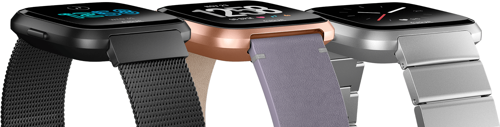Fitbit Versa - Fit Bit Versa (1677x423), Png Download