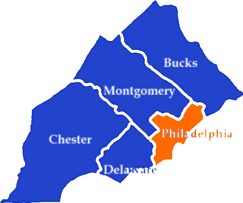 Philadelphia County - Philadelphia Counties (853x737), Png Download