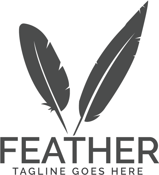 Feather Elegant Logo - Graphic Design (1500x1000), Png Download