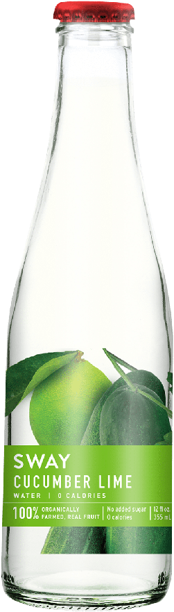Sway Cucumber Lime Water - Glass Bottle (1242x1242), Png Download