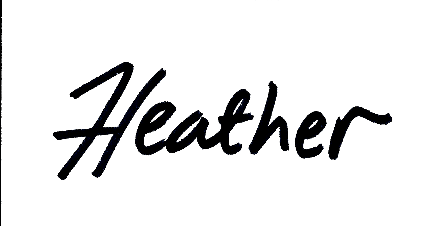 Heather Signed Name - Calligraphy (1764x894), Png Download