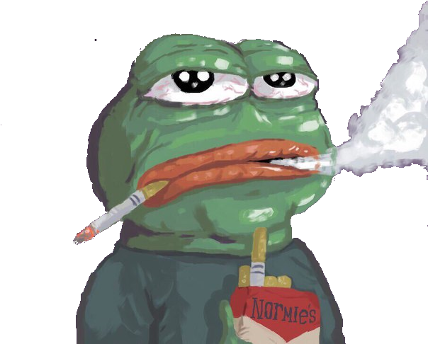Картинки По Запросу Жабка - Pepe The Frog Smoke (604x533), Png Download