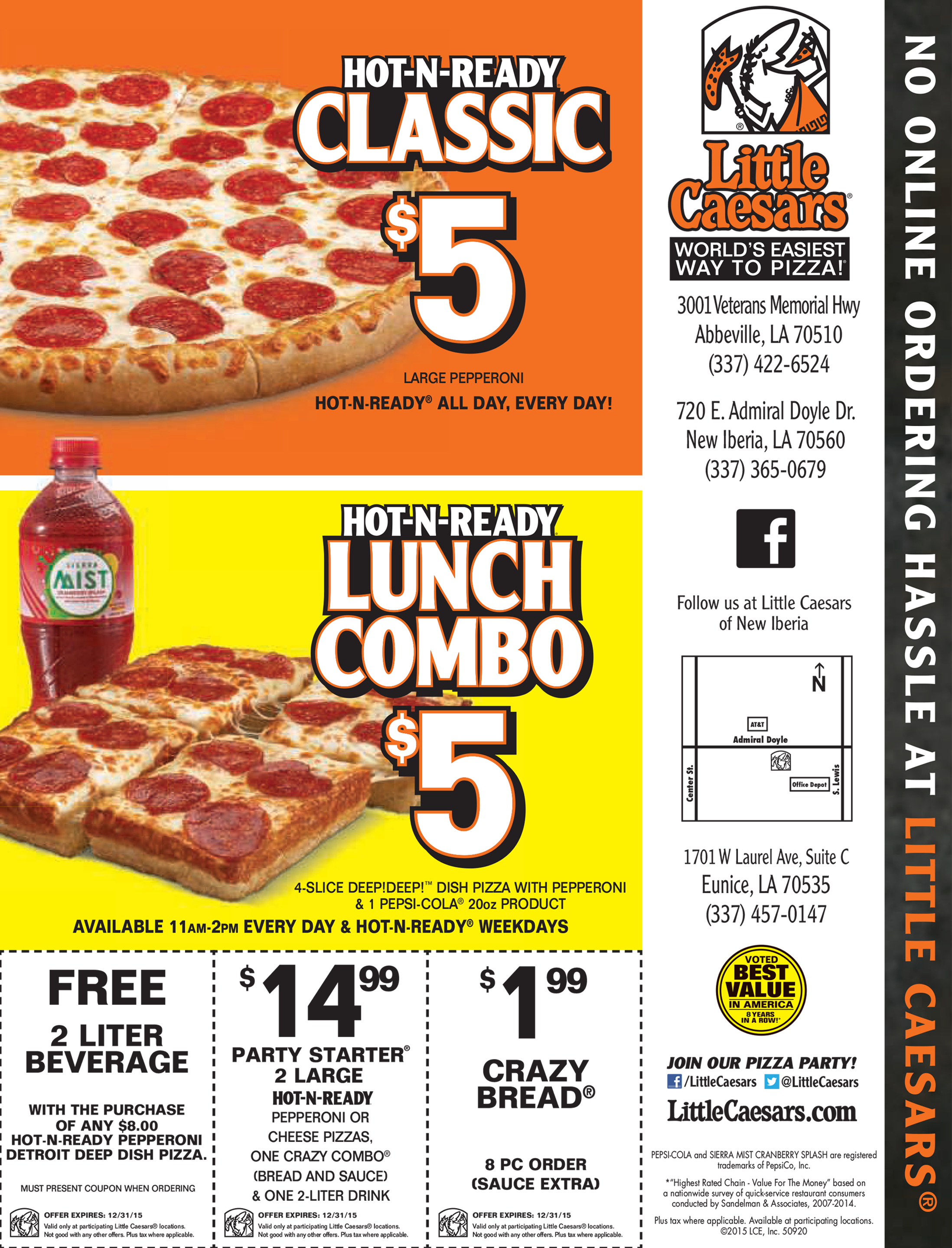 Information - Little Caesars Pizza (2196x2879), Png Download