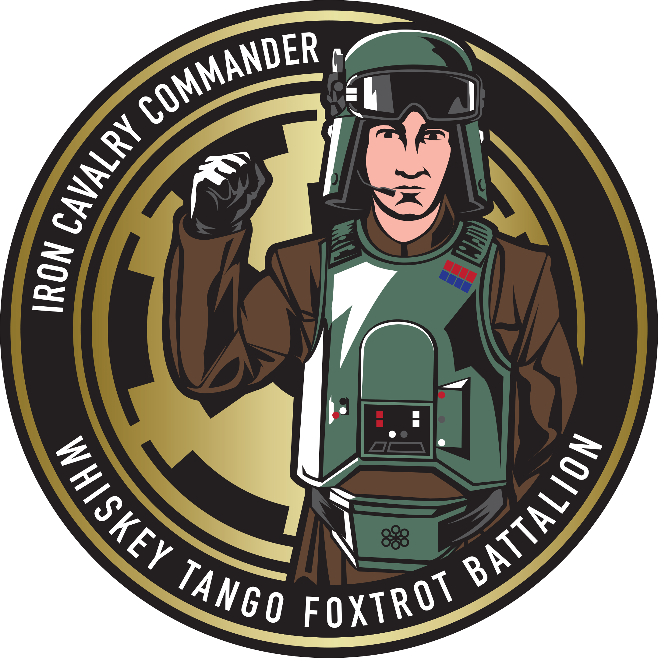 Atat Cmdr Gold - 100x100 (2160x2161), Png Download