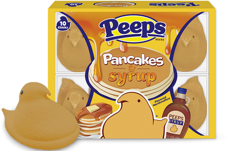 Pancake - Peeps Pancakes And Syrup (993x530), Png Download