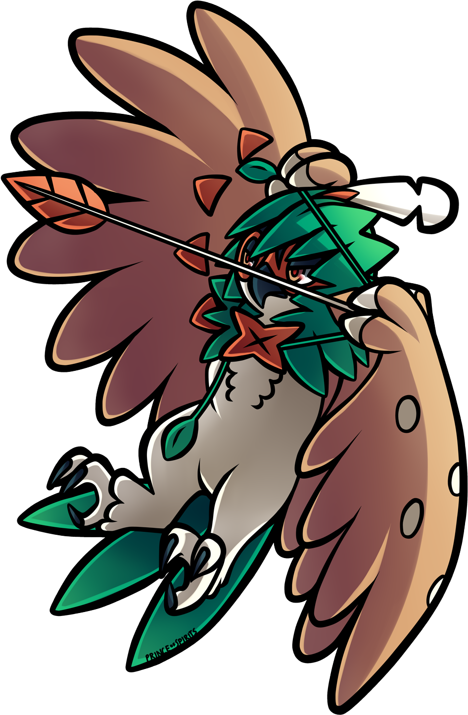 Princeofspirits Posted To Pokemon - Decidueye Sticker (1099x1613), Png Download