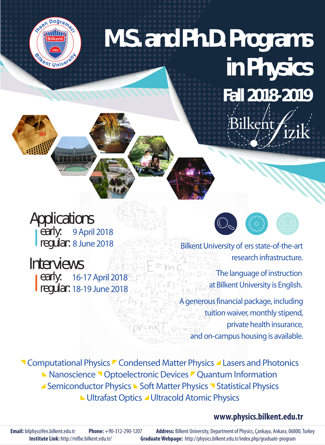 Physics @ Bilkent - Flyer (1123x1533), Png Download