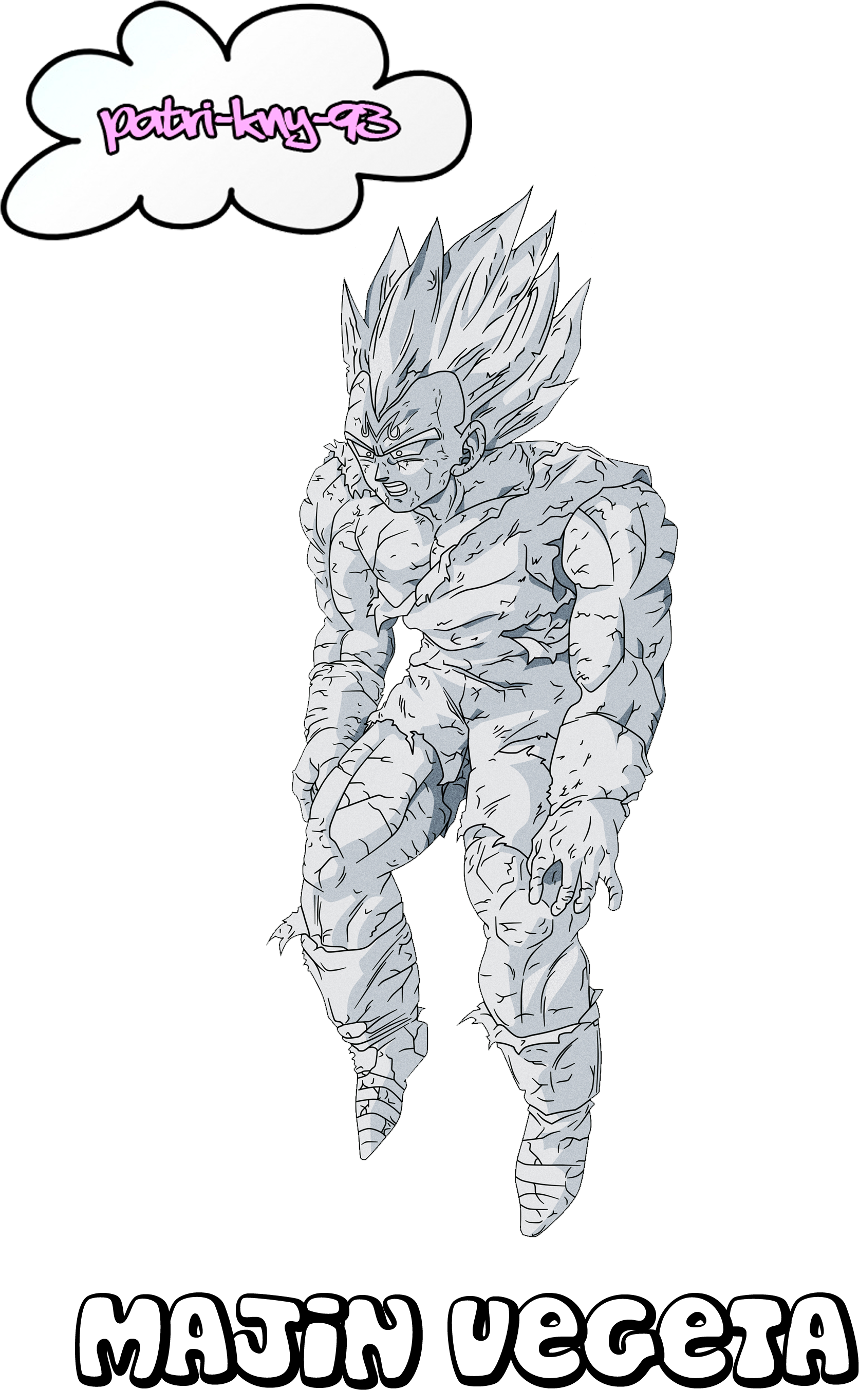 Majin Vegeta Ashes - Goku (1942x2912), Png Download