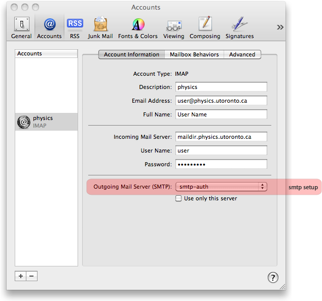 Snowleo-mail1 - Mac Mail Settings (650x607), Png Download