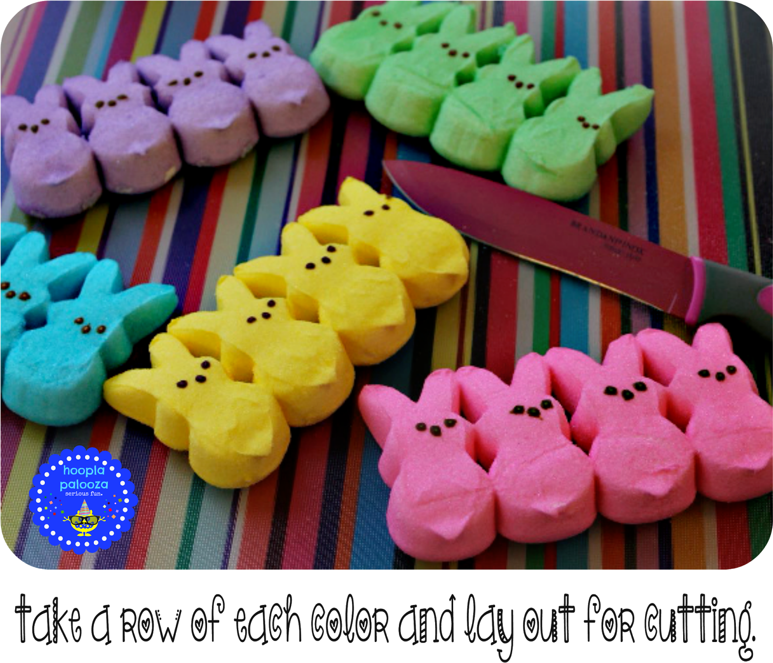 Striped Bunny Peeps - Sweethearts (1600x1380), Png Download