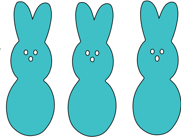 Peeps Decal - Domestic Rabbit (600x600), Png Download